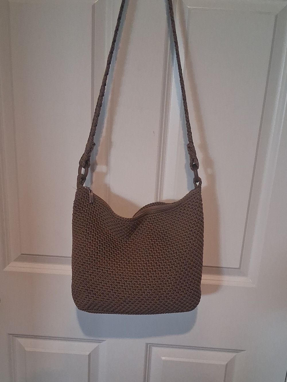 The Sak Woven Shoulder Bag in Tan